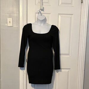 NWT Love Tree Classic Black Long Sleeve Dress